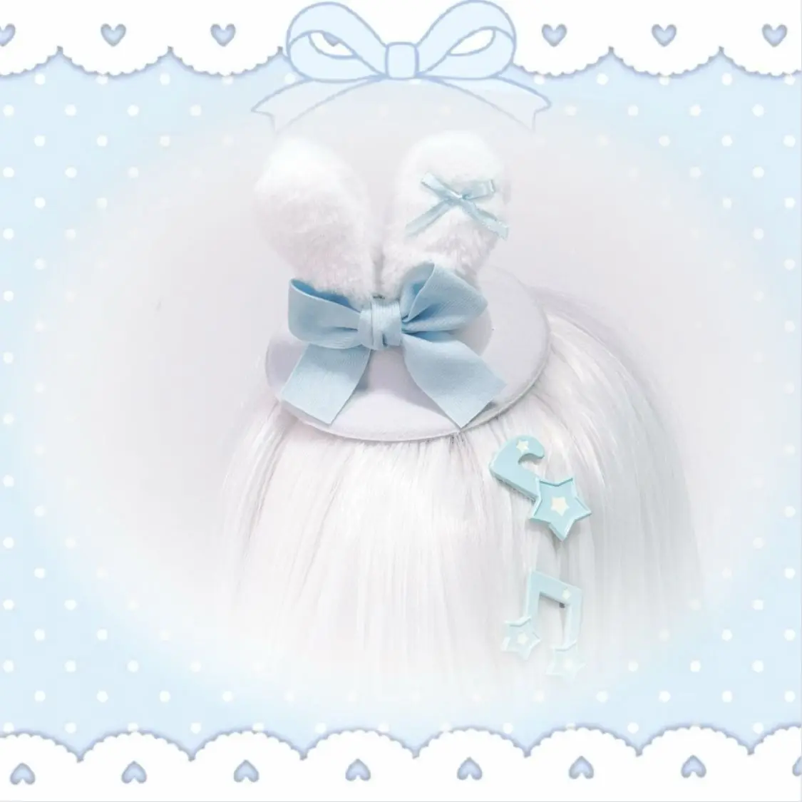 Handmade  Pink Rabbit Cinnamoroll Formal Hat Headband Lop Hair Accessories Lolita Girl Party Photograph Gift