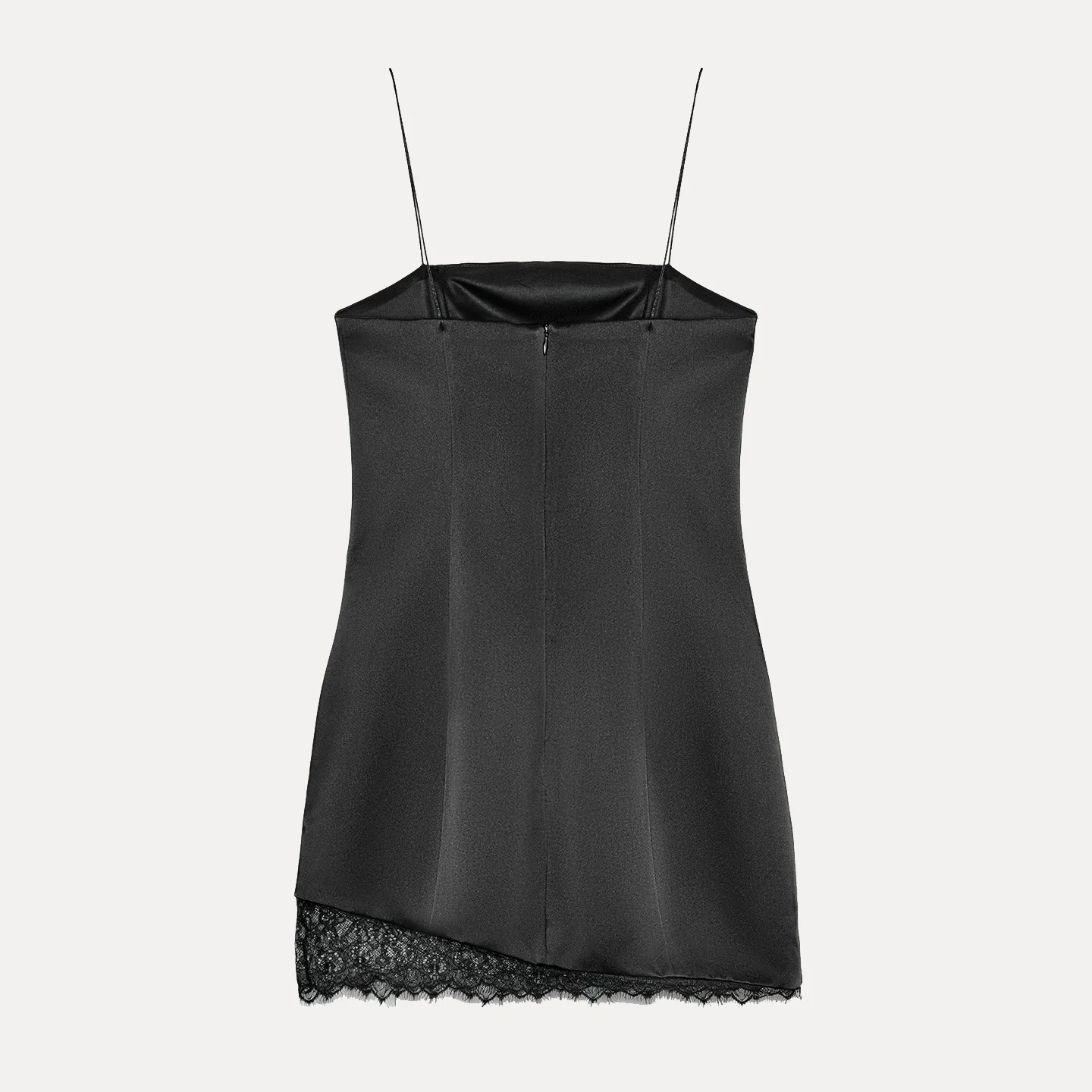 Z Women's Faionable Lace Silk Satin ort Dr Sli  Dr for Ladies Trendy European Sle No Sve Slim Fit