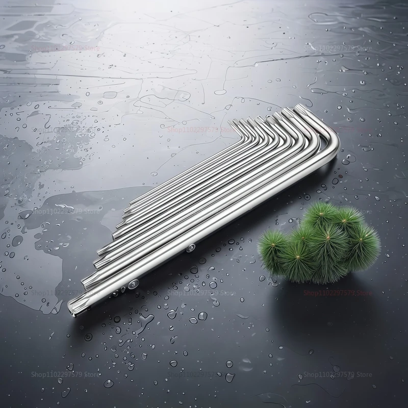 9 قطعة L شكل مزدوج نهاية مفك مجموعة عرافة ألين مفاتيح توركس وجع مفك بت ستار المفك أدوات يدوية لإصلاح المنزل