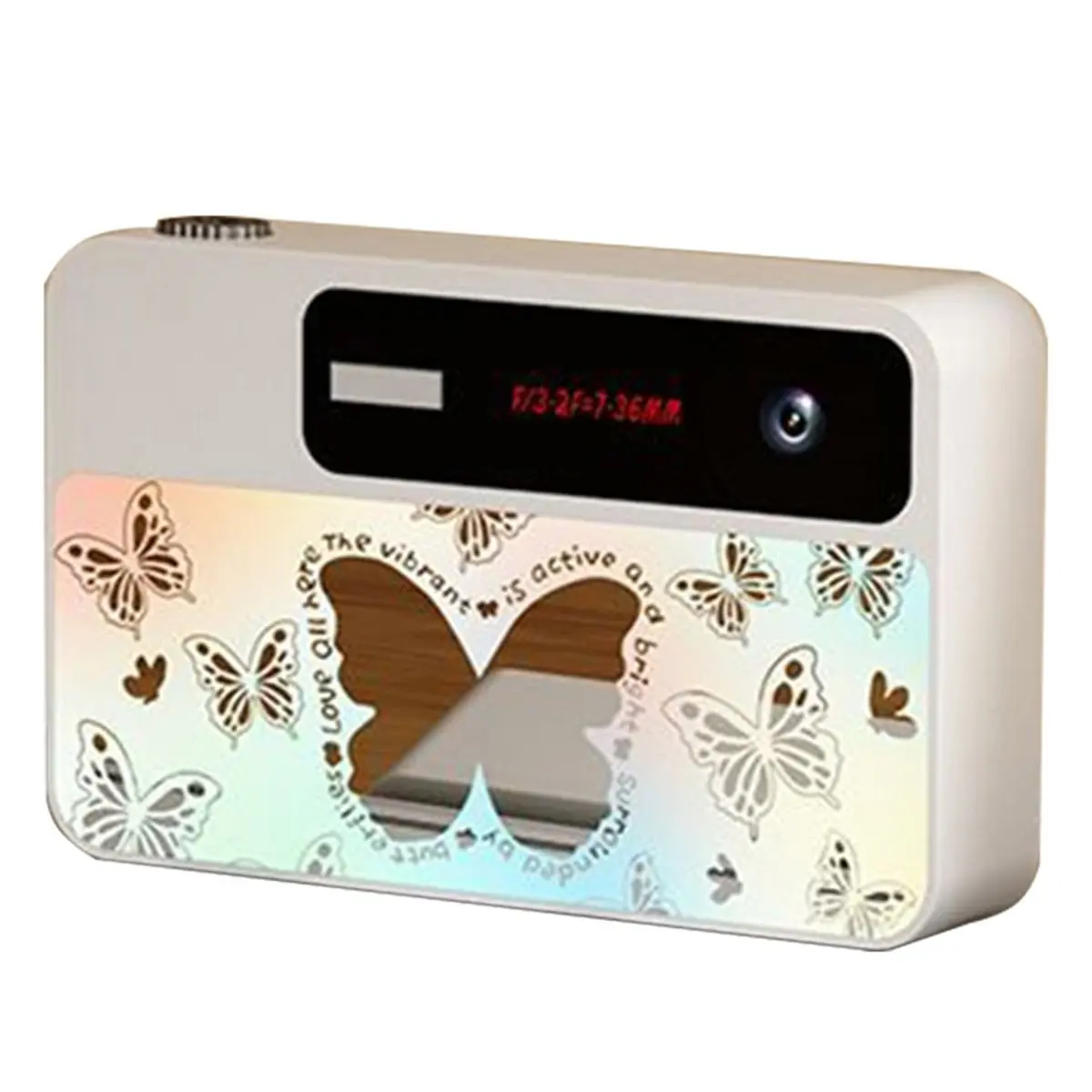 update. Mirror-Finish Butterfly Gradient Portable CCD Point-and-Shoot Camera Retro Entry-Level Mini Digital Camera