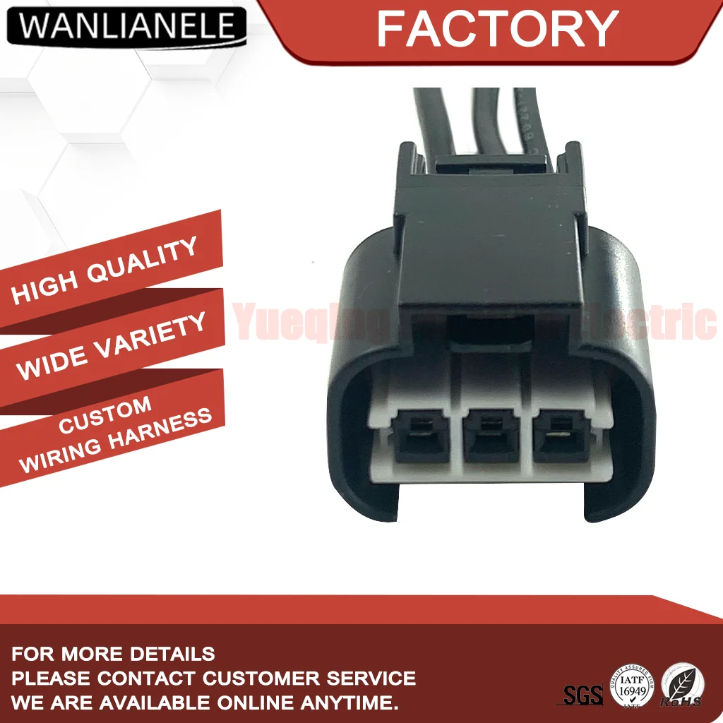 50 Sets 936251-2 3 Pin Male Connector Housing MULTILOCK 090 SLD 2.3mm 5.6mm Sealed PBT GF Black Fit ECU Sensor Harness