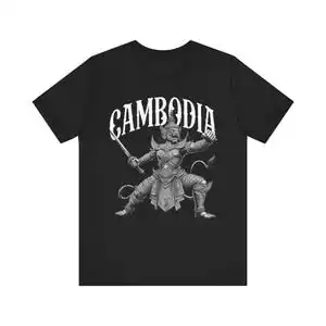 

Camiseta camboyana Hanuman, unisex, manga corta, regalo de mono camboyano, ideal para amantes de los animales asiáticos.