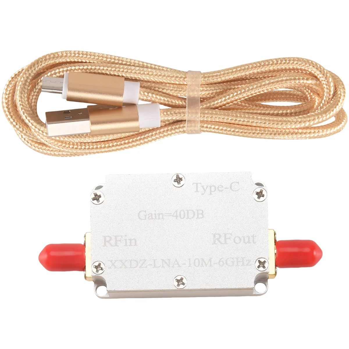 10M-6GHz Low Noise Amplifier Gain 40DB High Flatness LNA RF Signal Driving Receiver Front End for Radio FM Radio, 40DB