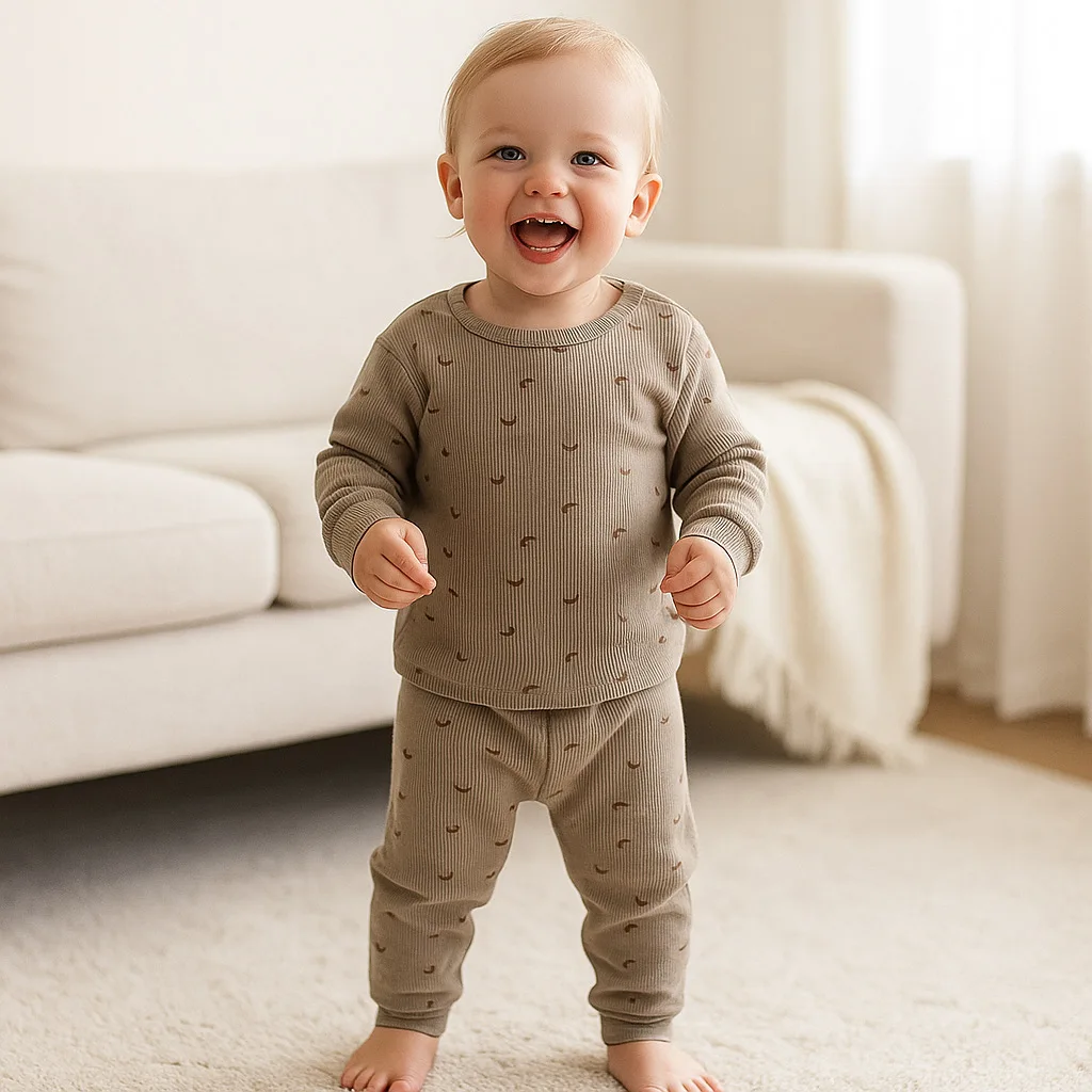Baby Two-piece Set of High-quality High Waist and Belly Protection for Spring and Autumn Baby Autumn Clothes and Pants Set