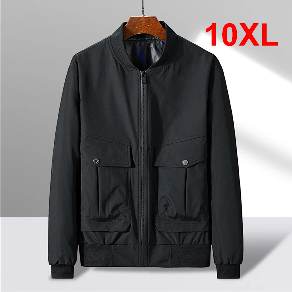 

10XL 8XL Plus Size Jackets Men Fashion Causal Cargo Jackets Coats Male Baseball Jacket Autumn Windbreaker Big Size 10XL