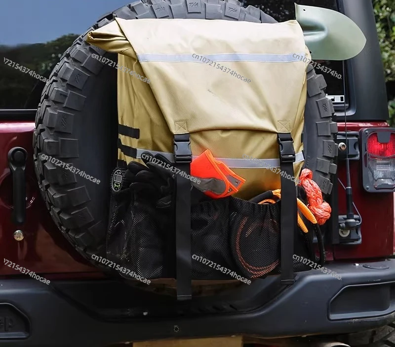 Off-road vehicle spare tire cover tool, vehicle thickened tire bag, outdoor storage bag
