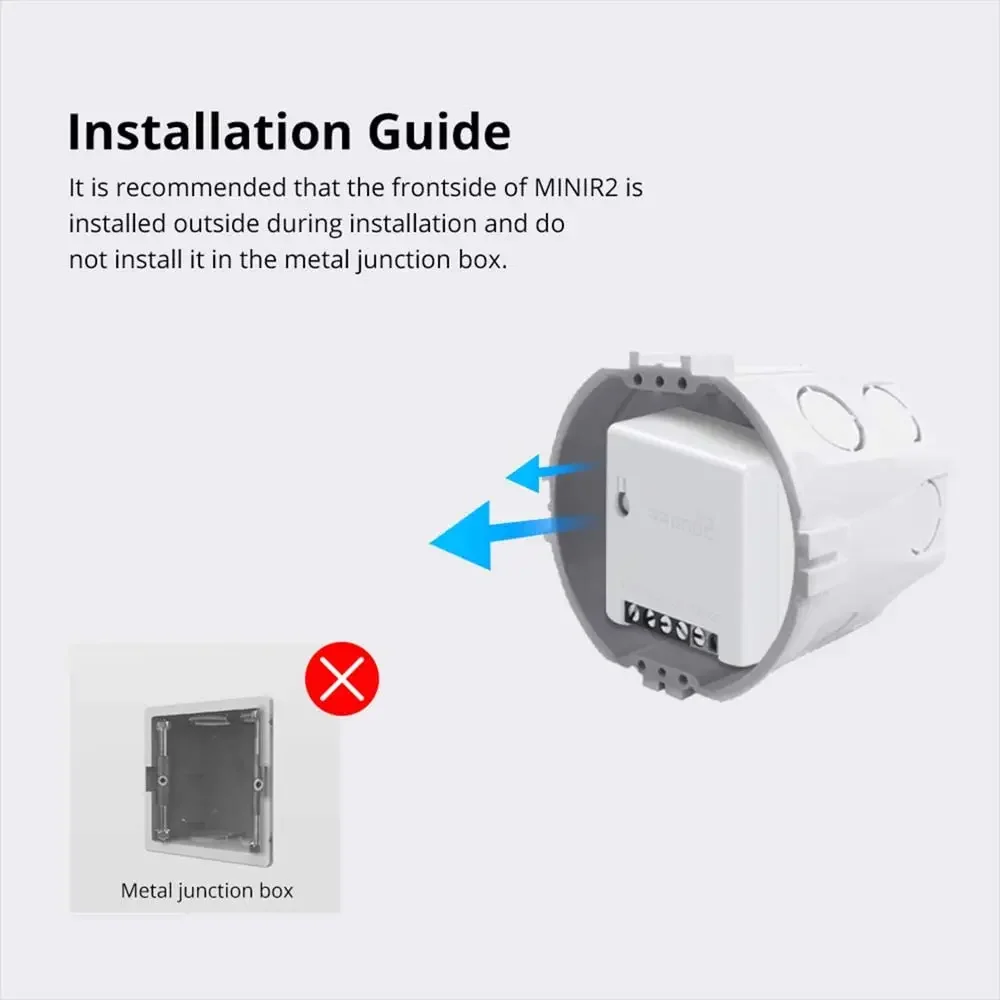 SONOFF Mini R2 10A Smart Switch WiFi Light Switch for Smart Home Automation Works with Amazon Alexa Google Home Assistant IFTTT