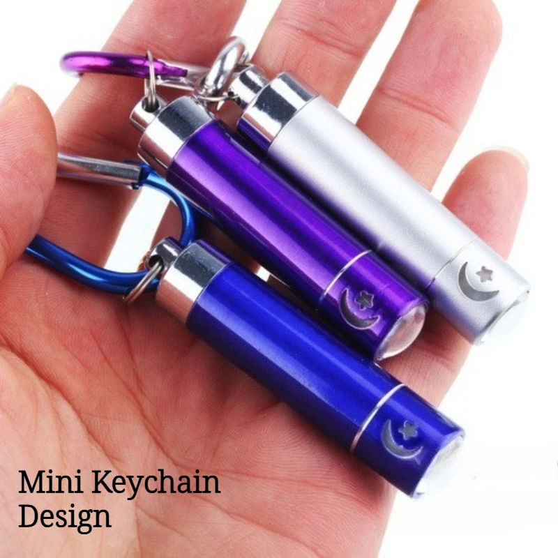 30PCS Custom Text / Logo Mini Flashlight Keychain Torch Portable Small LED Keyring Light Creative Gift