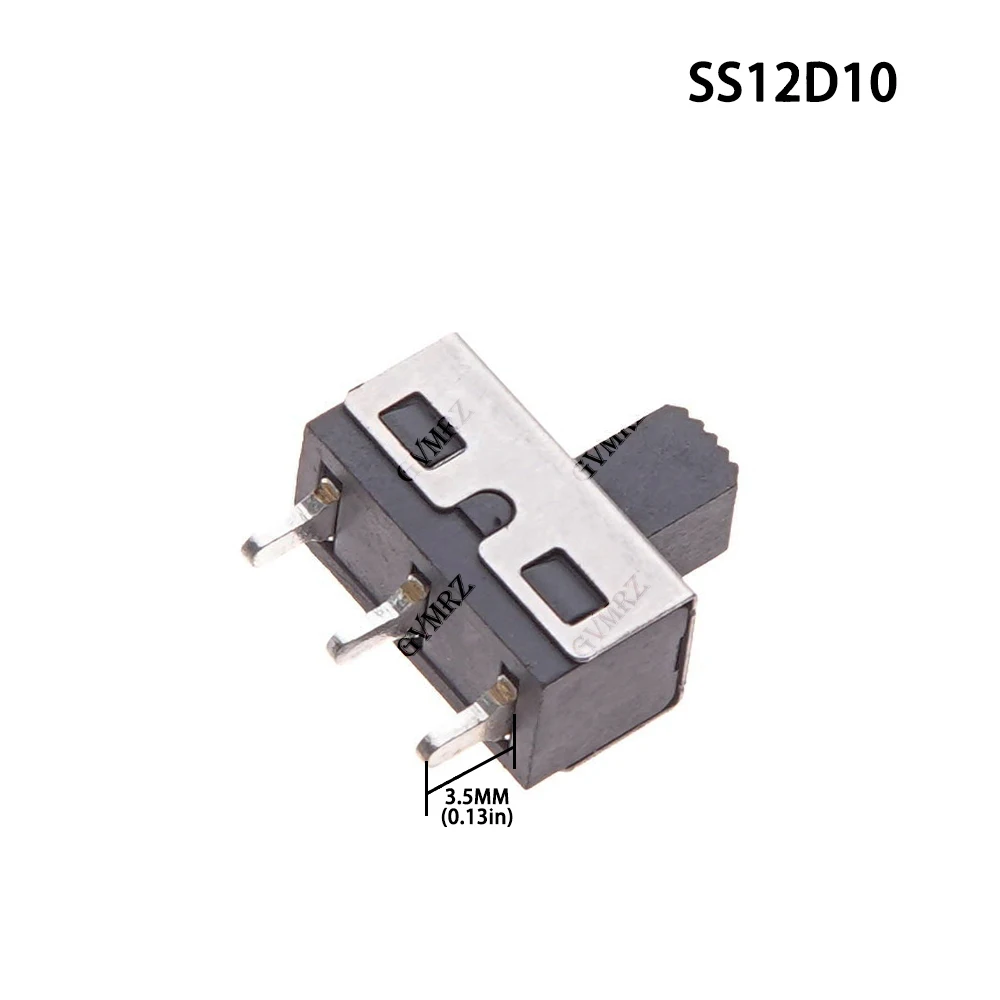 10PCS 3A 250V SS12D06 SS12D10Toggle Switch 3Pins Straight Feet Handle High 5mm Spacing Of 4.7mm SS12D10 Power Switches 3.5mm/7mm