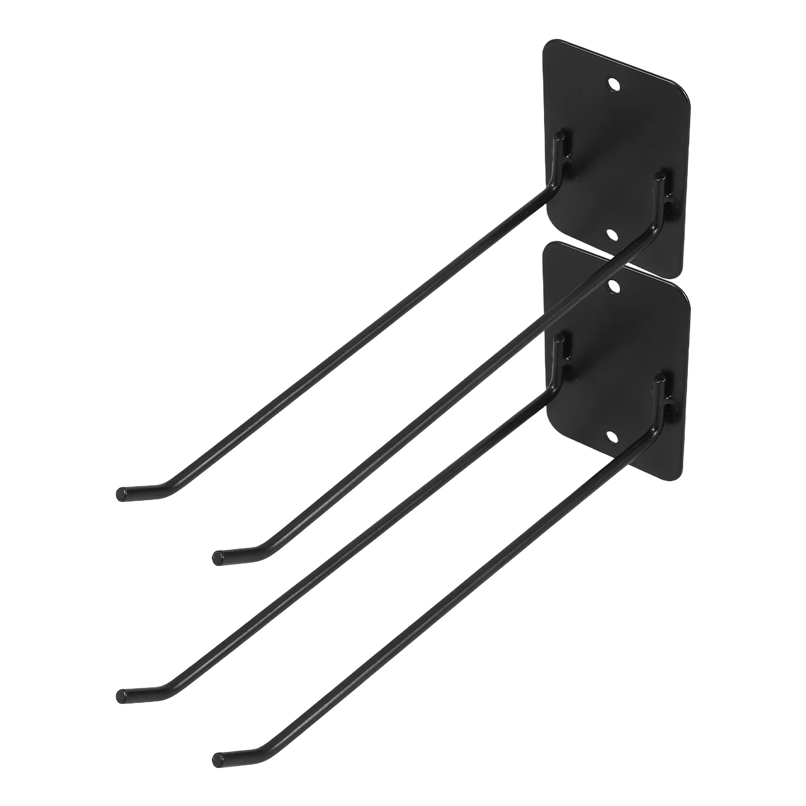 

2pcs Wall Mounted Storage Rack Black Tool ganizer for Shovels Spades Brooms Space Saving Metal Iron Garage Kitchen Yard