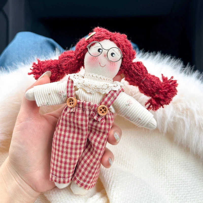 New In Stock Mollydoll Vintage Handmade Stuffed Plush Cloth Doll Keychain Bag Pendant Car Hanging Ornament Birthday Gift Toy