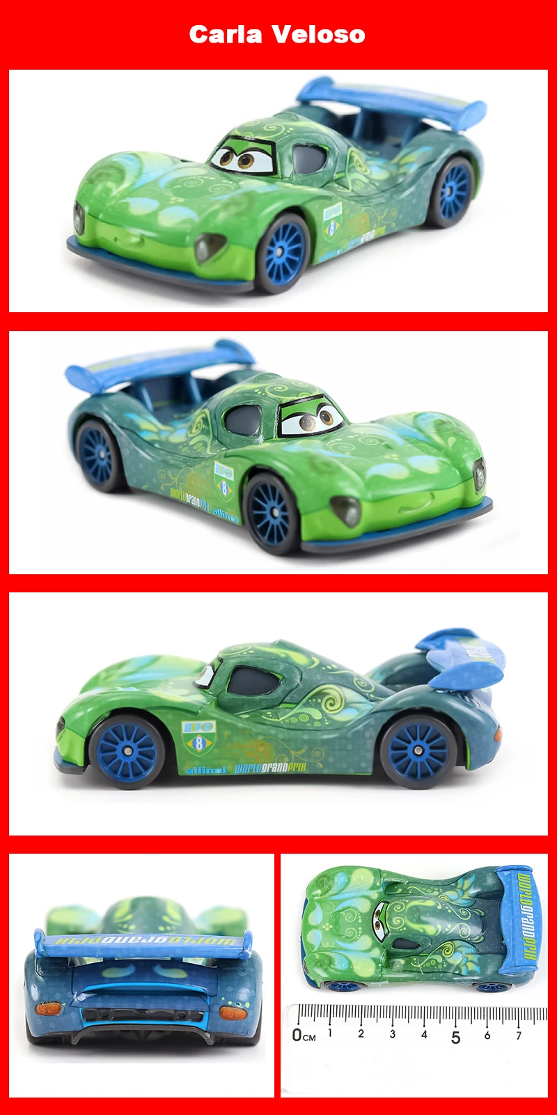 Pixar Cars Piston Cup Racer 43 Strip Weathers 1/55 Modell aus Metalldruckguss, Dinoco Car King Racing Toys, Kindergeschenke – Detail 35