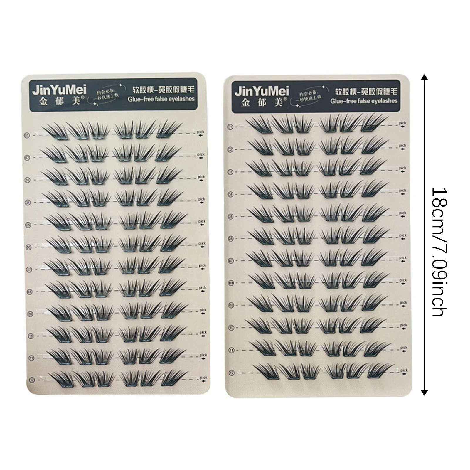 Geen lijm Valse wimpers Natuurlijke Fox-stijl Manga-wimpers gevleugelde individuele wimperextensie Ultradun Zacht 9-13 mm Dagelijkse make-up