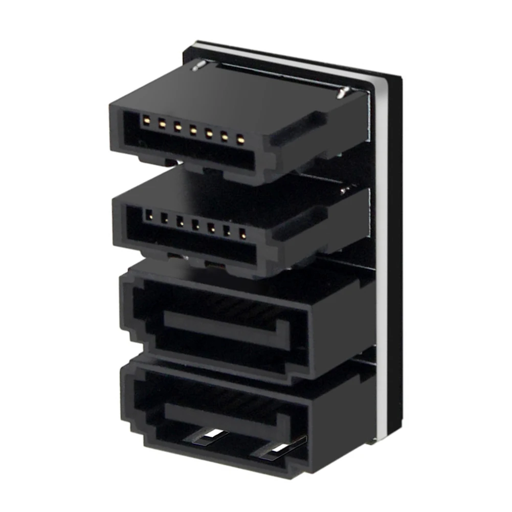 Adaptador en ángulo SATA de 7 pines Plug and Play 2, convertidor SATA de 7 pines macho a hembra, adaptador SATA de 7 pines de ángulo ascendente para placa base de escritorio