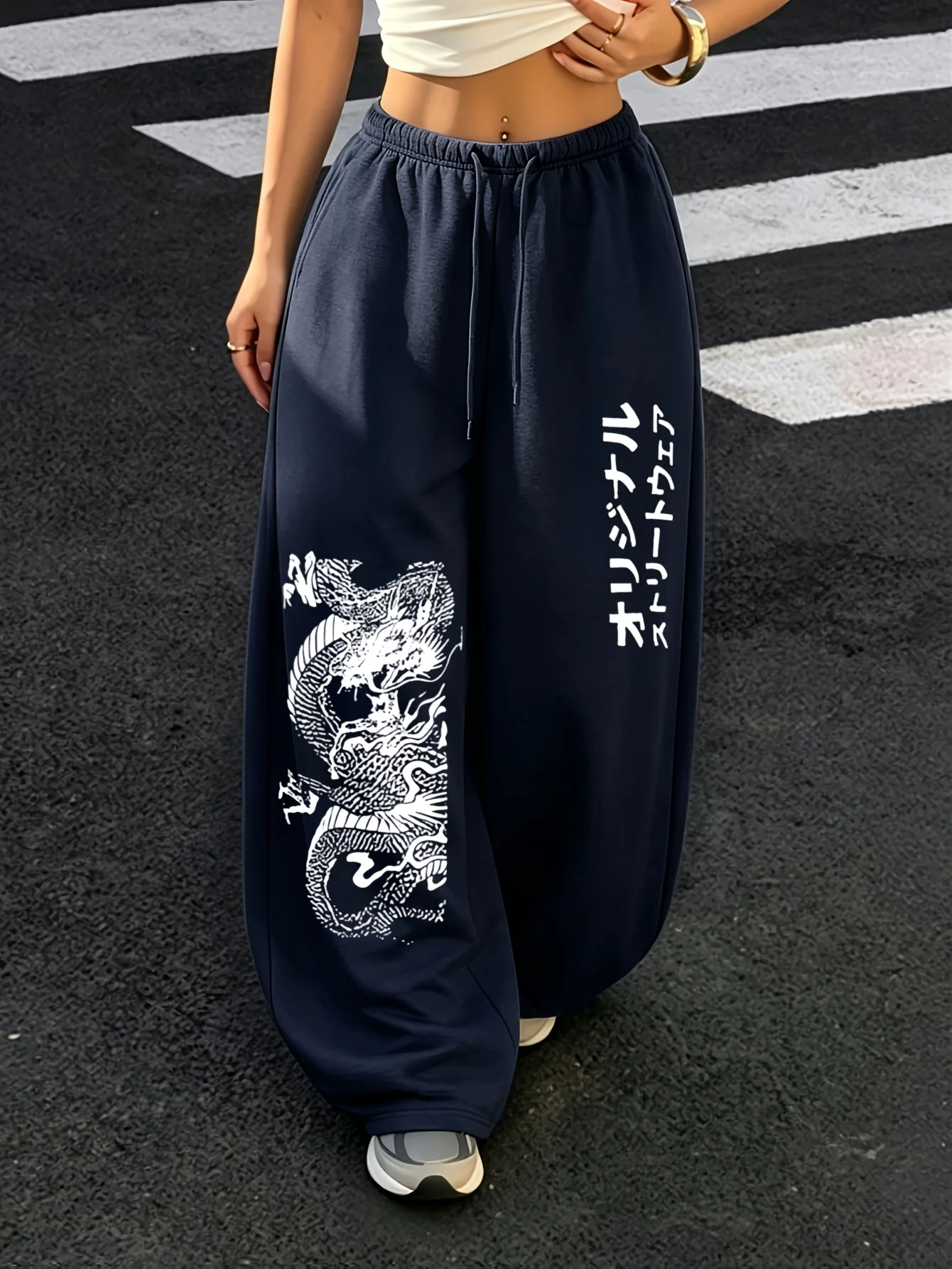 Men Women Straight‑Leg Long Pants,3D Vintage Dragon Character Print Quick Dry Trousers Elastic Drawstring Unisex Street Pants