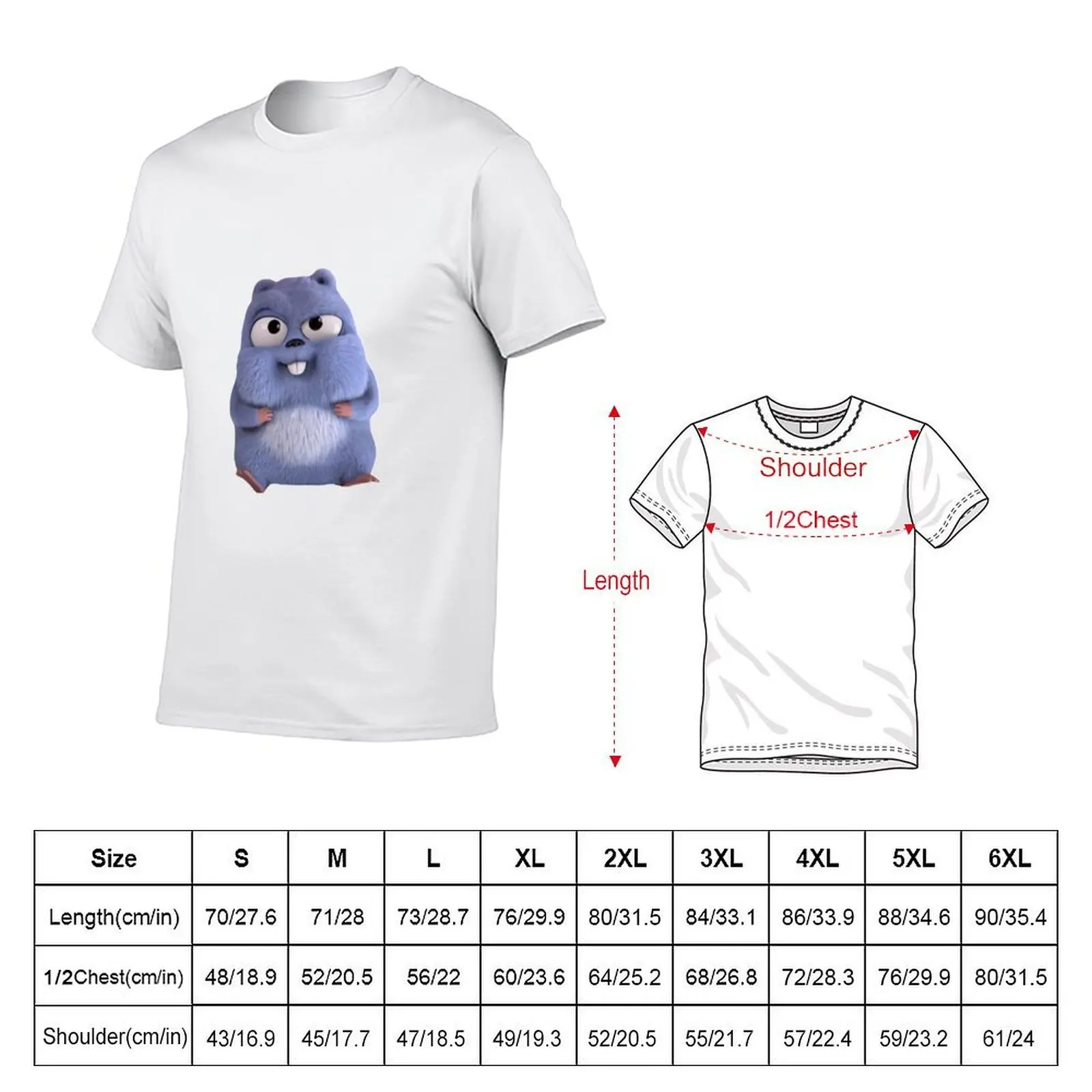 Lemmings Is Angry From Grizzy T-Shirt man t shirts cotton t shirt men 100% cotton luxury brand T-Shirt
