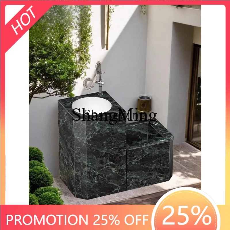 CL  basin outdoor rock slab hexagonal beveled column garden simple modern basin outdoor trough