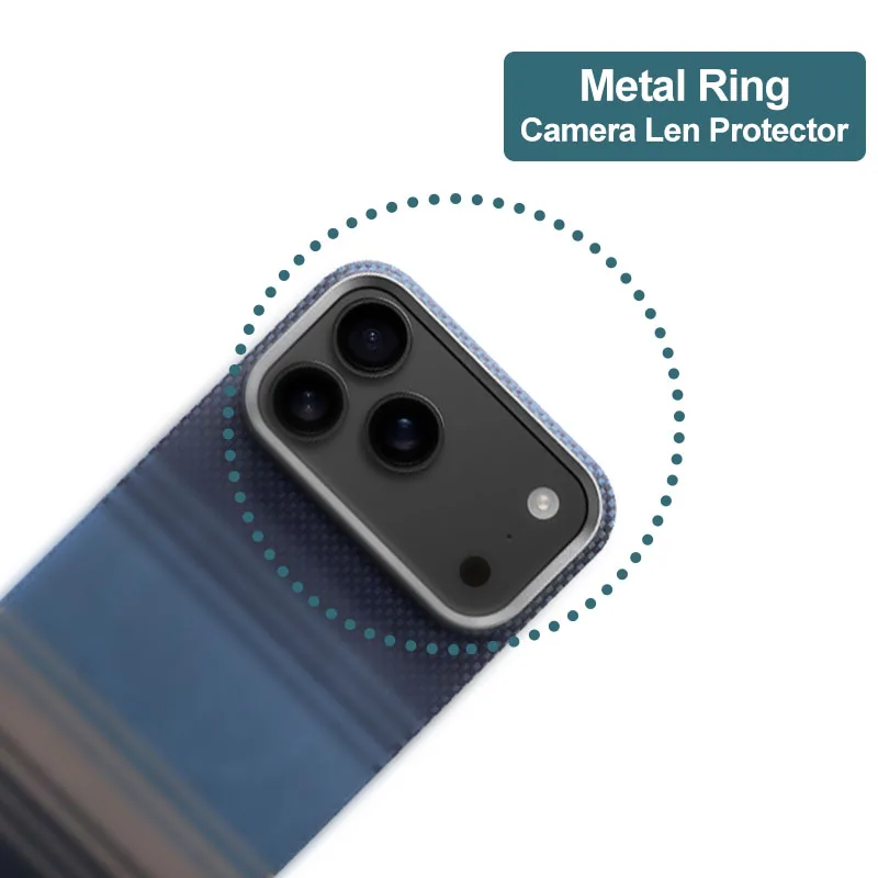 Real Carbon Fiber Magnetic Case for iPhone17 Pro Max Kevlar Aramid Magsafe Ultra-thin Case Luxury Phone Back Cover with Holder