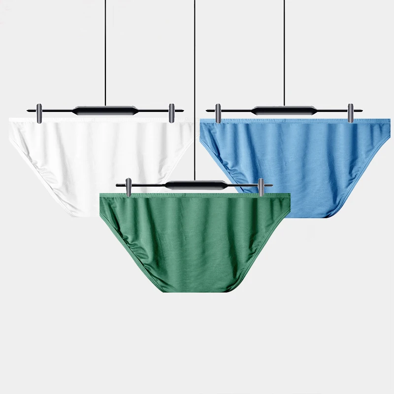 

2 Pcs Mens Underwear Modal Sexy Briefs Male Solid Panties Cueca Tanga Comfortable Underpants Breathable Quick Dry Soft Briefs