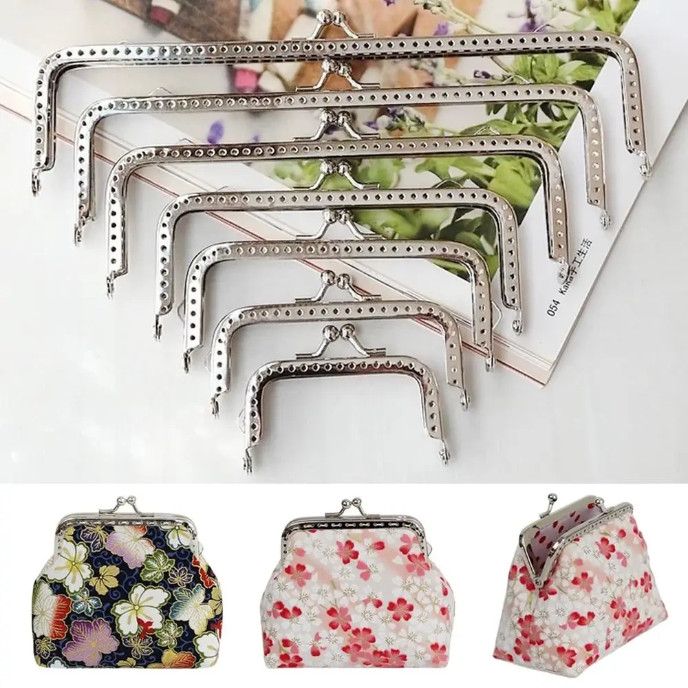 Purse Clasp Frame Bag Kiss Clasp Lock Vintage Metal Purse Frame for DIY Craft Purse Bag Making