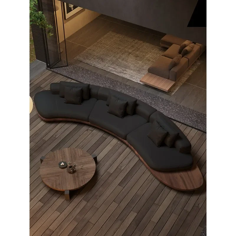 Business meeting reception in the designer lounge area of Zhonggu Wabi Wind Homestay