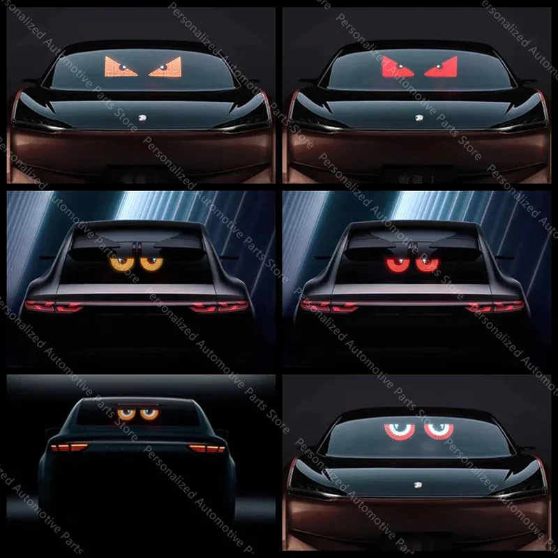 

Devil's Eyes Автомобильный светодиодный светильник на заднем стекле, лобовое стекло, сигнальные огни, автомобильные внешние декоративные лампы, сигнальная лампа