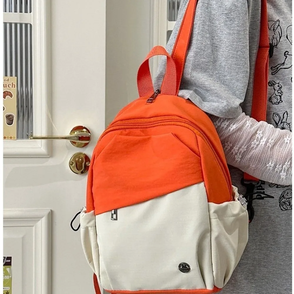 Portable Korean style Women Backpack High Capacity Nylon Student Schoolbag Lightweight Nylon Shoulder Bag Outdoor