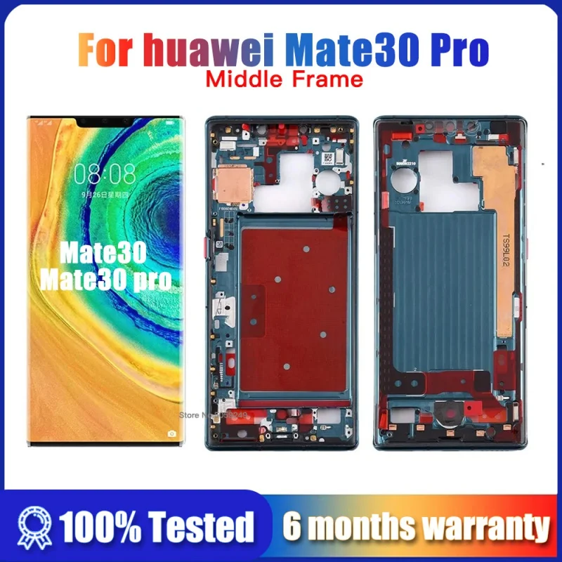 Original Middle Frame Bezel For Huawei Mate 30 / 30 Pro Mid Plate LCD Display Holder Screen Cover Housing Replace Repair Parts