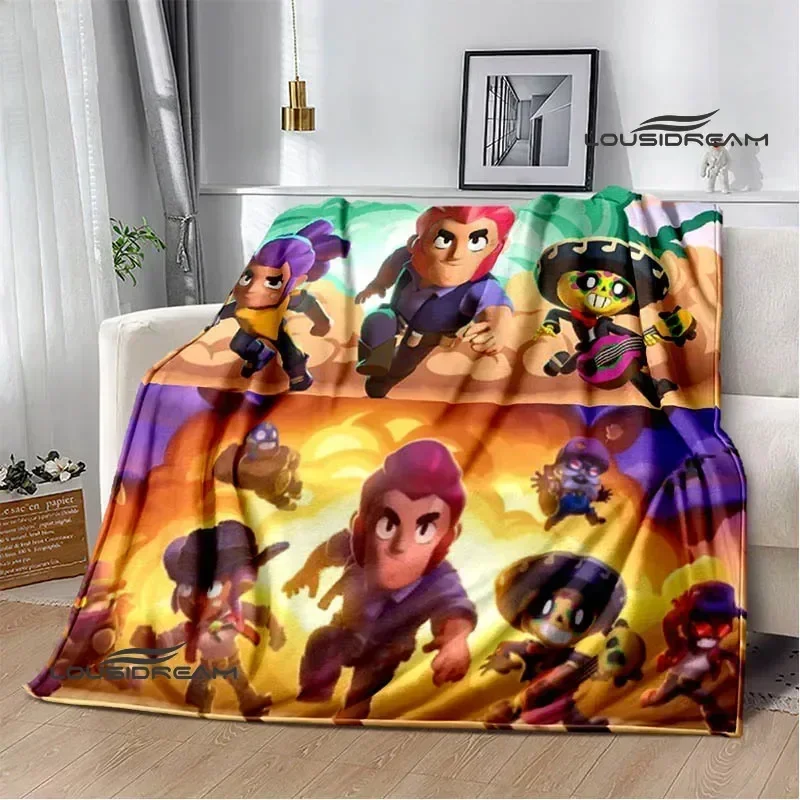 3D Game B-rawl Cartoon S-stars Printed blankets Flannel Warm blanket Soft and comfortable blanket bed linings Birthday Gift