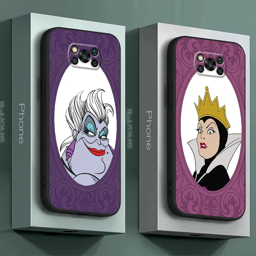 Villain Witch Queen Disney Case for Xiaomi Poco M5 F5 X4 Pro 5G M4 Pro 5G C40 X4 GT C50 C51 X3 NFC M3 F1 Matte TPU Soft Cover