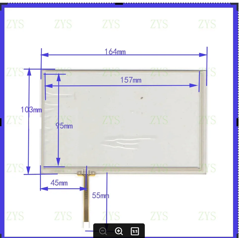 5PCS/LOT AXT5501 LST070  7inch 4 line For CarDVD touch screen this is compatible    panel for radio  164*103mm  164*103