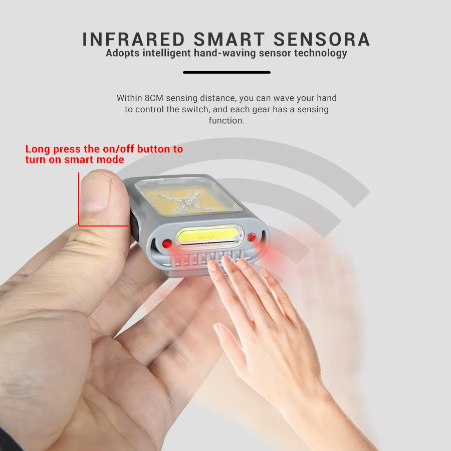 LED Safety Lights Run Light Outdoor Backpack Camping Silicone Clip Mode Walking Lamp for Night Portable Magnetic Emergency Light