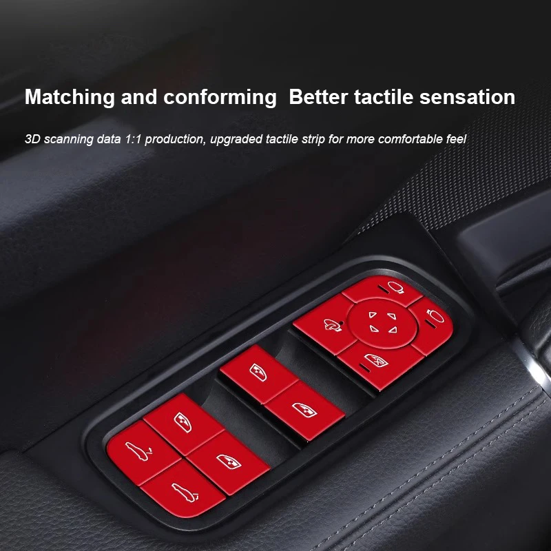 

For Porsche Cayenne 2018-2025 Panamera 2017-2024 Door Window Button Switch Protection Sticker Decoration Interior Modification