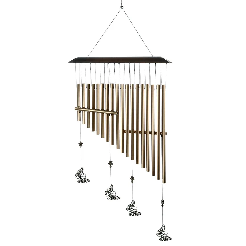 Butterfly harp aluminum tube wind chimes holiday couple gifts, home decoration metal pendant beautiful and dreamy