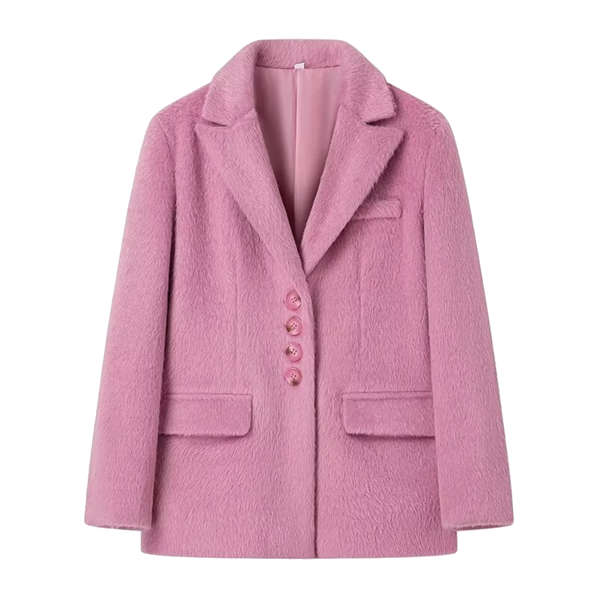 سترة نسائية عصرية جديدة من JNLEAOG لفصل الربيع، ذات شعر طويل، متعددة الاستخدامات وأنيقة، مصنوعة من نسيج البوليستر بطول عادي