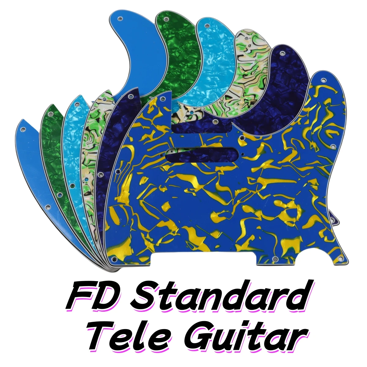 Feiman Custom Parts -For US FD 8 Screw Holes 2000 Standard Tele Guitar Pickguard Scratch Plate Replacement Multi Color Choice 1