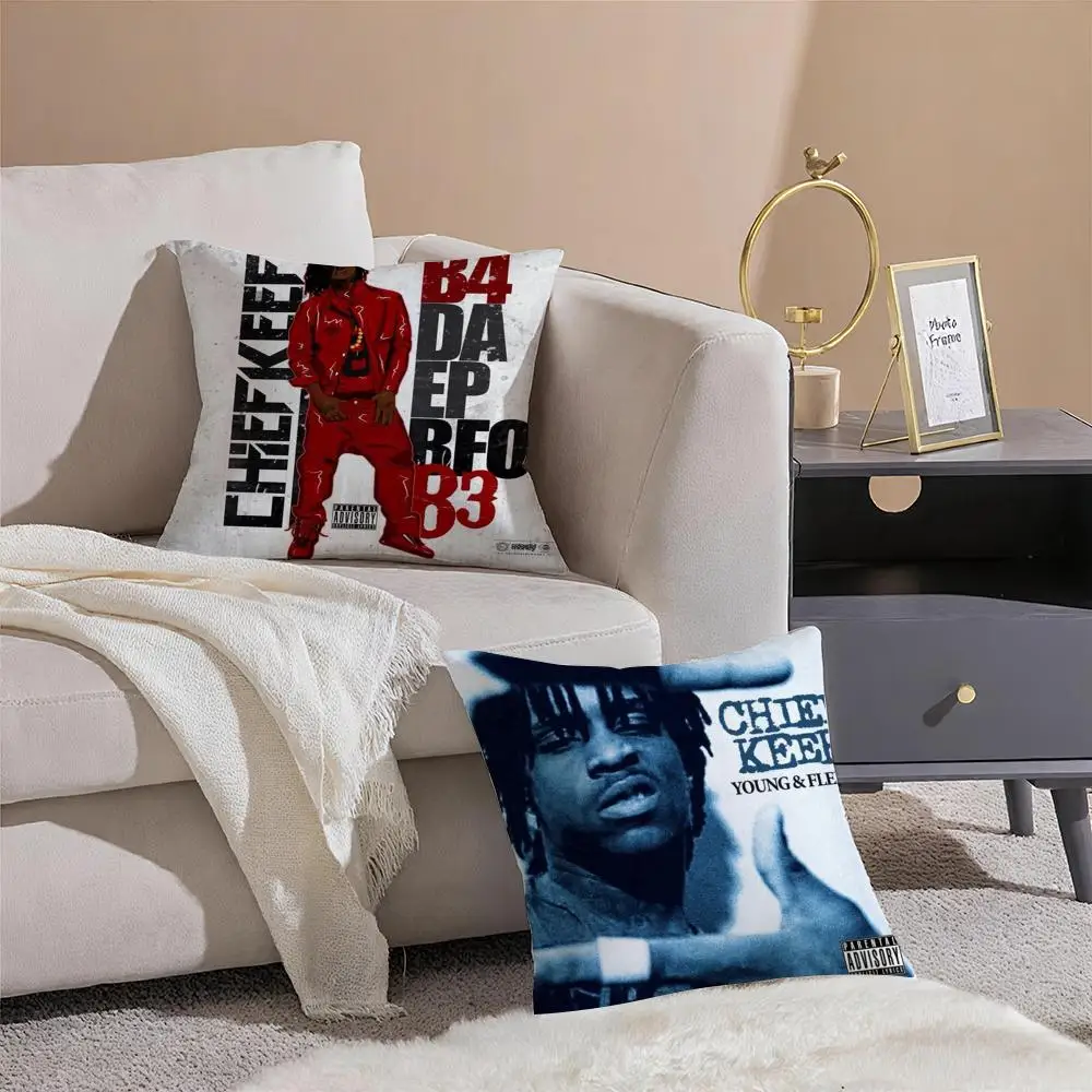 Rapper C-Chief K-Keef Cushion Cover Linen Pillowcase Cover Soft Decor for Sofa Home Room