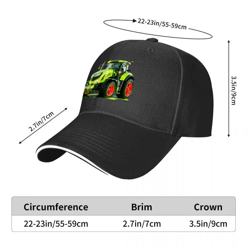 Green Tractor Baseball Cap Unisex for Weddings Parties Festivals Camping Cycling Photography Birthday Gift