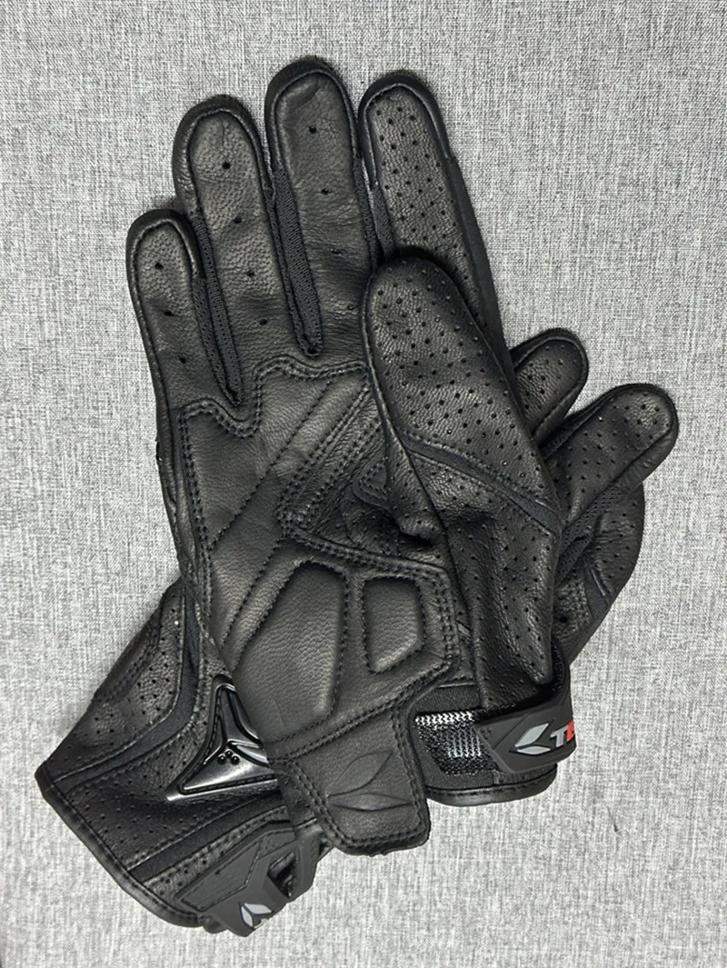 Frühling Herbst Atmungsaktive Leder Motorrad Handschuhe 391 390 Männer Outdoor Motocross Motorrad Reiten Handschuh Guantes Moto – Detail 10