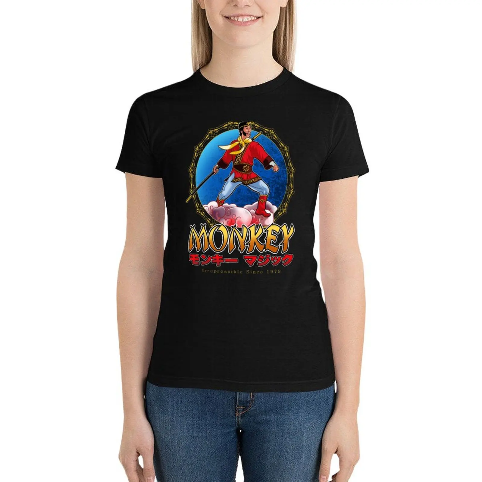 Monkey King T-Shirt summer top Blouse female shirts graphic tees Women tops