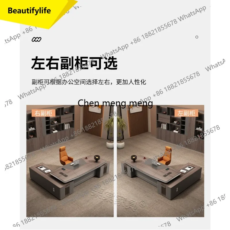 X188 Leadership Boss Desk Office Chair Combination President  Large Class Desk Supervisor Manager Desk