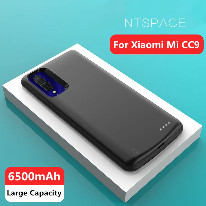 

Чехол NTSPACE 6500 мАч для зарядного устройства для Xiaomi Mi CC9, чехол для внешнего аккумулятора, чехол для батареи для Xiaomi CC9, чехол для внешнего аккумулятора