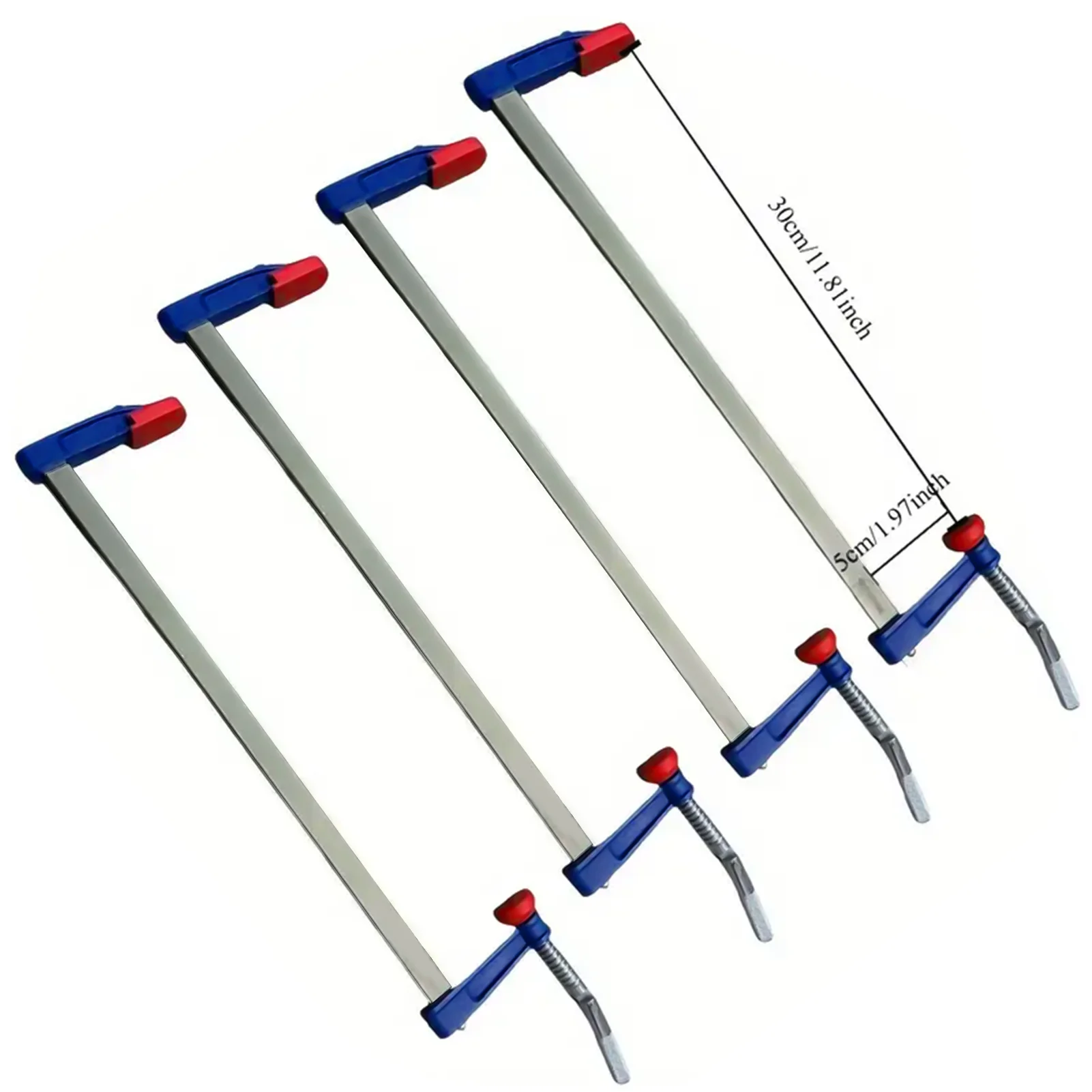 4pcs Wood Gluing Pipe Clamps set Fixture Quick Release Pipe Clamp English Wood Clamp for Woodworking Workbench tools