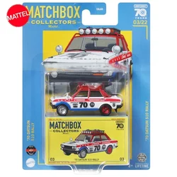 Original Mattel Matchbox Collectors Car Diecast 70 Years Datsun 510 Rally Vehicle Model Toys for Boys Collection Birthday Gift