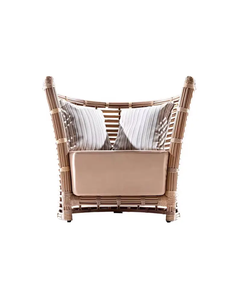 Rattan Sofa for Balcony Smooth Surface Scratch Resistant Easy Installation Stable Structure Durable Build Premium Quality