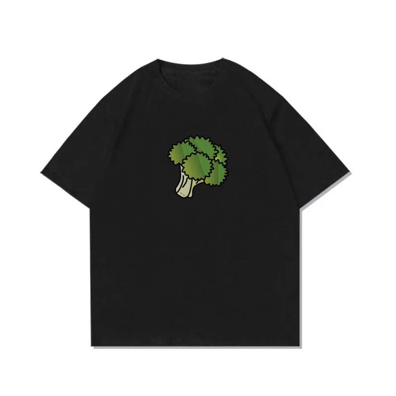 

Broccoli cotton short-sleeved T-shirt mens summer student loose versatile top