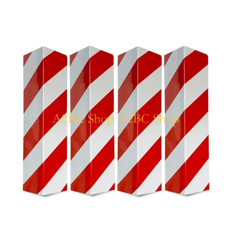 A2BC 2/4Pcs Adhesive Parking Garage Corner Protector Make Of EVA Material For Vehicle Reflective Bumper Guard