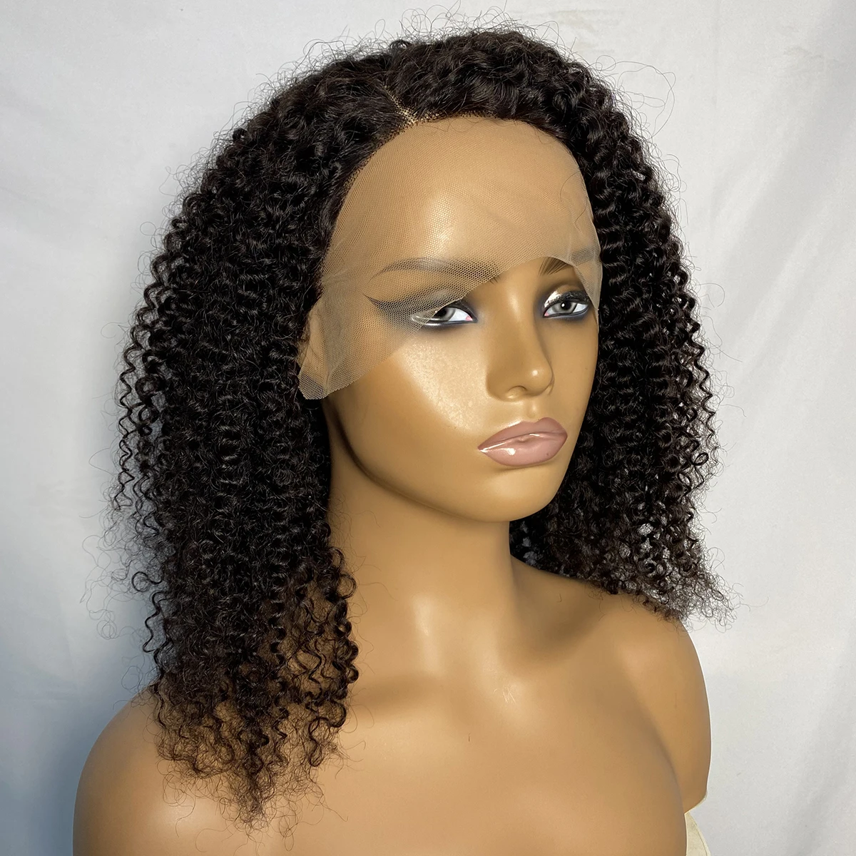 Miss Rola 13x4x1 kinky Curly Lace Front Wigs Brazilian Curly Lace Closure Human Hair Wigs Remy Kinky Curly Lace Frontal Wigs