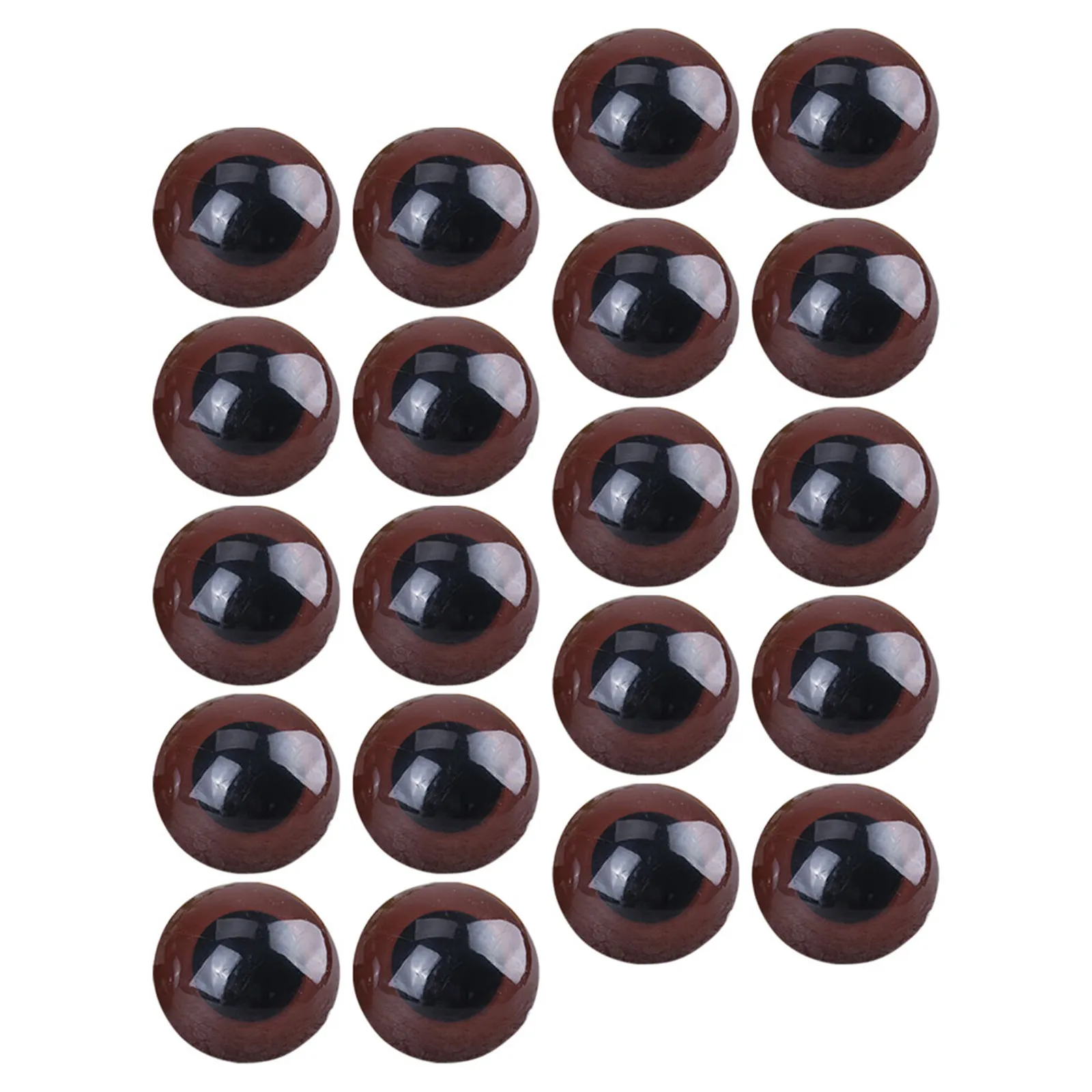 

20Pcs 30Mm Stylish Brown Safety Eyes Trendy Modern Design for Amigurumi Crochet Stuffed Animals Craft Supplies
