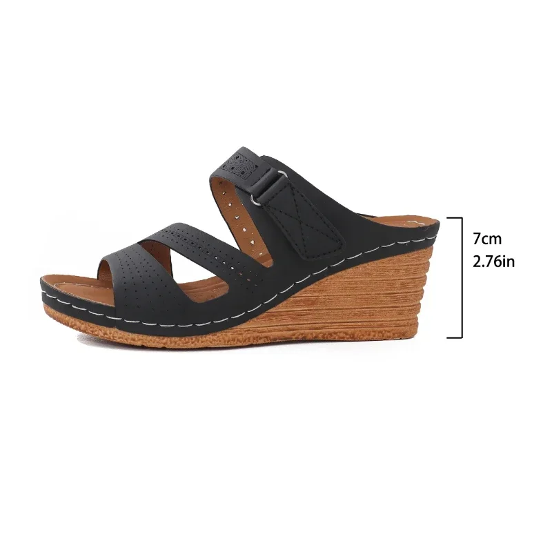 Shoes for Women 2024 Fashion Plus Size Women\'s Slippers Fashion Casual Slippers Women Outdoor Wedges Basic Ladies Sandal Zapatos